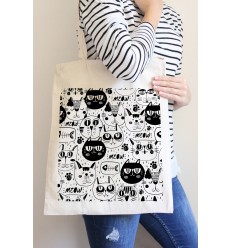 Baskılı Hazır Ham Bez Çanta 3012